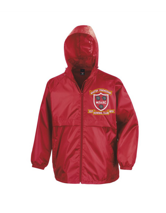 Adult Whitby Friendship Result Core Lightweight Lined Waterproof Jacket | Red (Comes with club logo embroidered onto left chest and WFARC printed on the back)