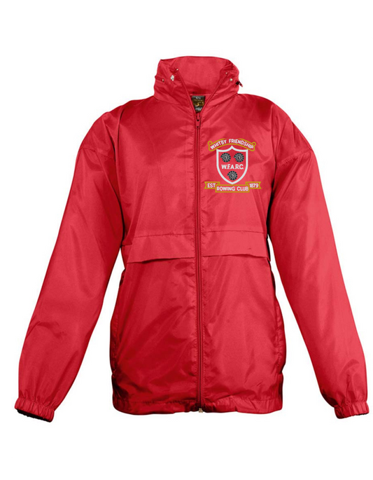 Whitby Friendship SOL'S Kids Surf Windbreaker Jacket | Red (Comes with club Logo Embroidered onto the left chest and WFARC printed on the back)