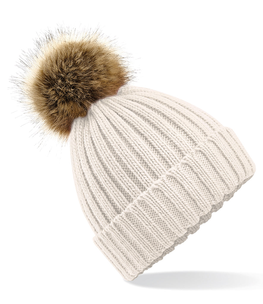 The Pier Walk Pom-Pom Hat | Faux Fur & Chunky Knit