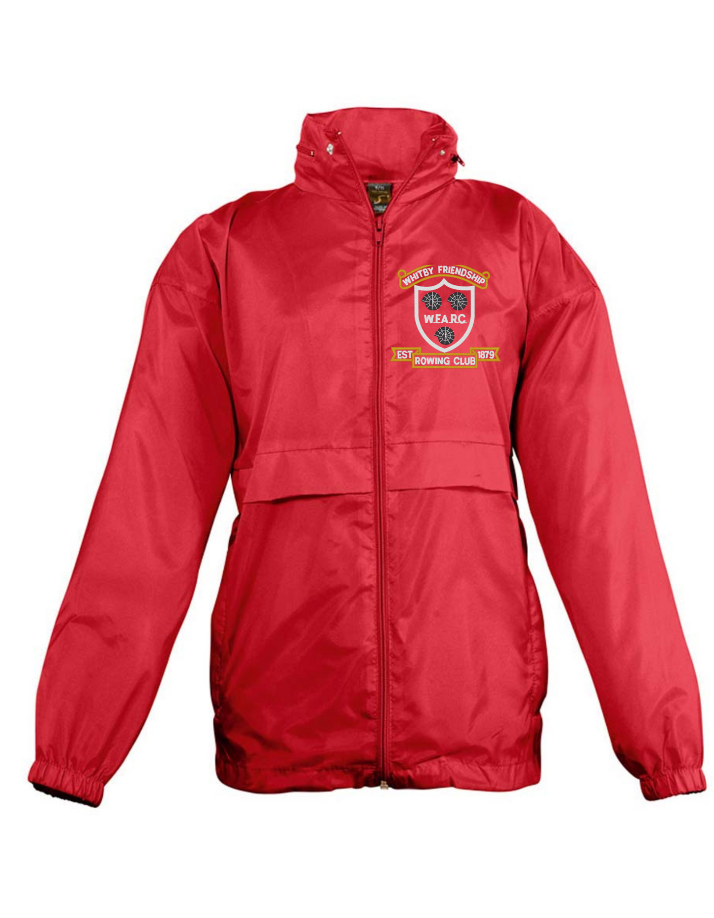 Whitby Friendship SOL'S Kids Surf Windbreaker Jacket | Red (Comes with club Logo Embroidered onto the left chest and WFARC printed on the back)