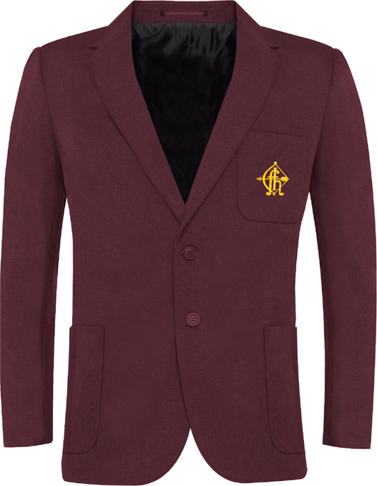 Fyling Hall Maroon Blazer Sizes 38"-52" (Year 9 and Below)